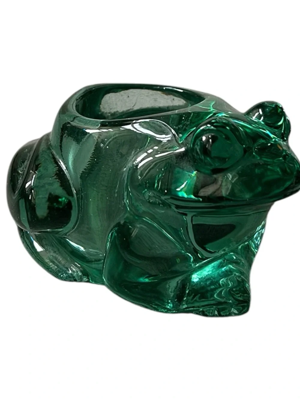 Vintage Indiana Glass Frog Votive Candle Holder